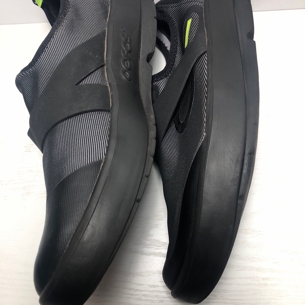 OOFOS Fibre Low Shoes Black Gray Men’s Sz 11.5 Lightweight Recover Performance - Picture 4 of 8